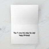 Cute Sloth Lazy Tropical Jungle Animal Birthday Kaart (Binnen)