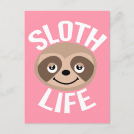 Cute Sloth Life Briefkaart