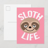 Cute Sloth Life Briefkaart (Voorkant / Achterkant)