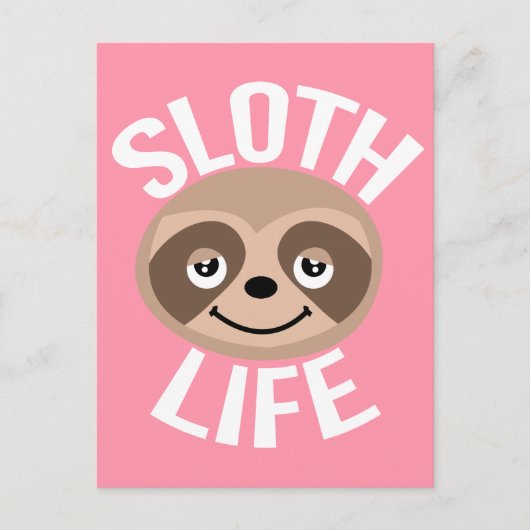 Cute Sloth Life Briefkaart (Voorkant)
