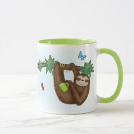Cute sloth 'maak me wakker als het tijd is voor th mok