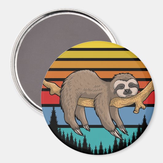 Cute Sloth Magneet (Voorkant / Achterkant)