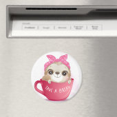 Cute Sloth Magneet (Insitu (Vaatwasser))