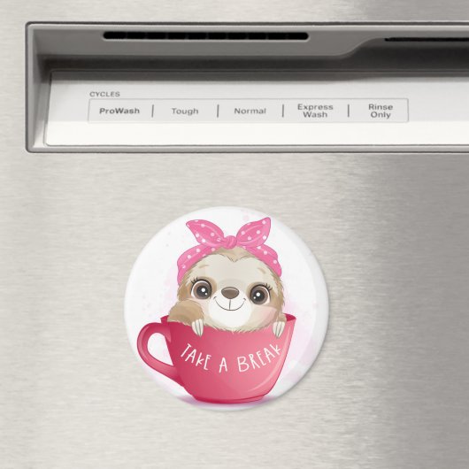 Cute Sloth Magneet (Insitu (Vaatwasser))