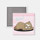 Cute Sloth Magneet (Voorkant / Achterkant)
