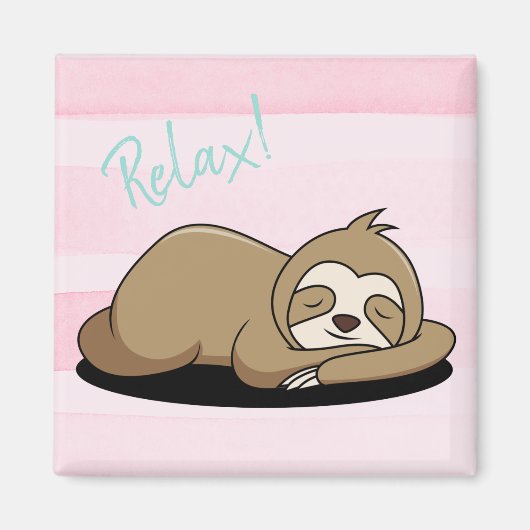 Cute Sloth Magneet (Voorkant)