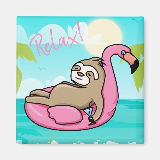 Cute Sloth Magneet (Voorkant)