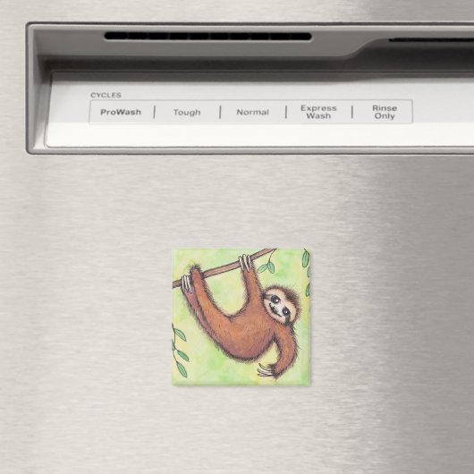 Cute Sloth Magneet (Insitu (Vaatwasser))