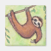 Cute Sloth Magneet (Voorkant)