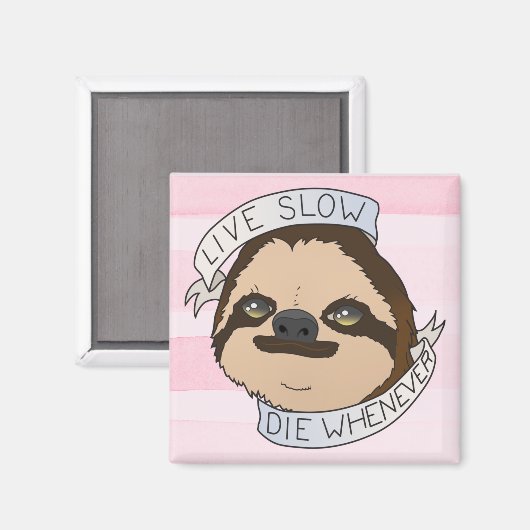 Cute Sloth Magneet (Voorkant / Achterkant)