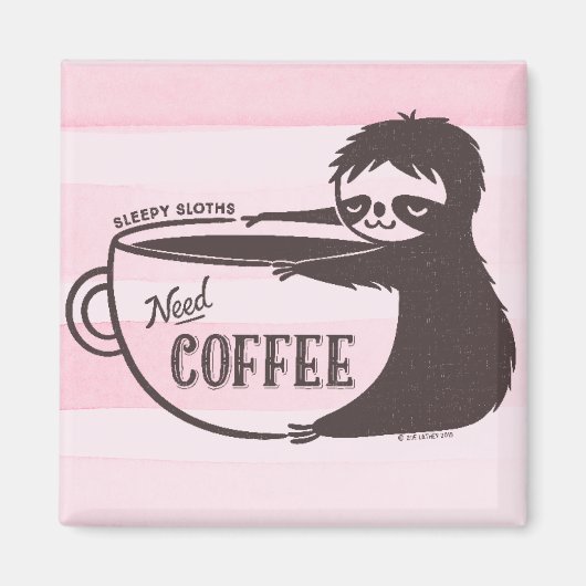 Cute Sloth Magneet (Voorkant)