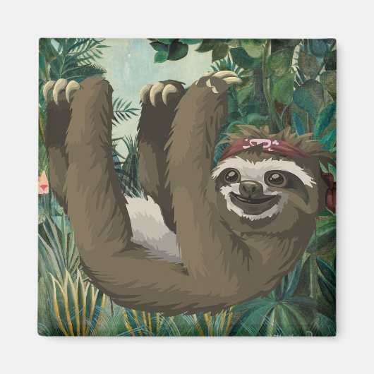 Cute Sloth Magneet (Voorkant)