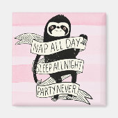 Cute Sloth Magneet (Voorkant)