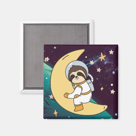 Cute Sloth Magnet (Voorkant / Achterkant)