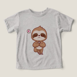 Cute Sloth Meditatie Yoga T-Shirt | Grappige Yoga