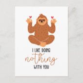 Cute Sloth Meditating Briefkaart (Voorkant)