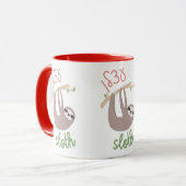 Cute Sloth met Hebreeuws voor joodse kinderen Mok (Voorkant links)
