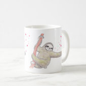 Cute Sloth Mok Happy Sloth Art Mok voor haar (Voorkant rechts)