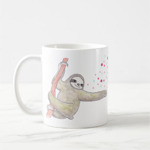 Cute Sloth Mok Happy Sloth Art Mok voor haar