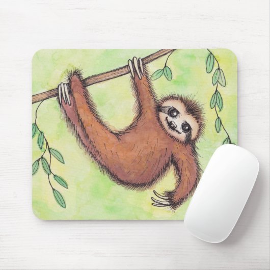 Cute Sloth Muismat (Met muis)