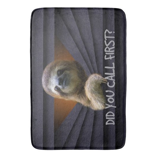 Cute Sloth noemde je het eerste metaal gordijn Fun Badmat (Voorkant Verticaal)