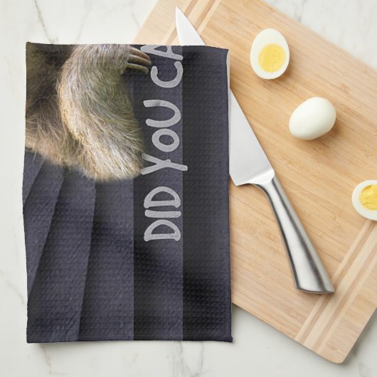 Cute Sloth noemde je het eerste metaal gordijn Fun Theedoek (Quarter Fold)