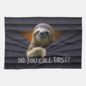 Cute Sloth noemde je het eerste metaal gordijn Fun Theedoek (Horizontaal)