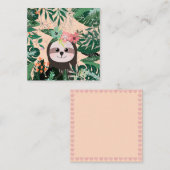 Cute Sloth Notitiekaartje (Voorkant / Achterkant)