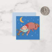 Cute Sloth Notitiekaartje (Voorkant / Achterkant in situ)