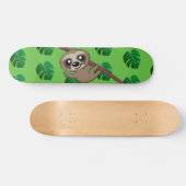 Cute Sloth Oerwoud Green Cartoon Rainforest Animal Persoonlijk Skateboard (Horizontaal)