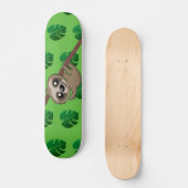 Cute Sloth Oerwoud Green Cartoon Rainforest Animal Persoonlijk Skateboard (Voorkant)