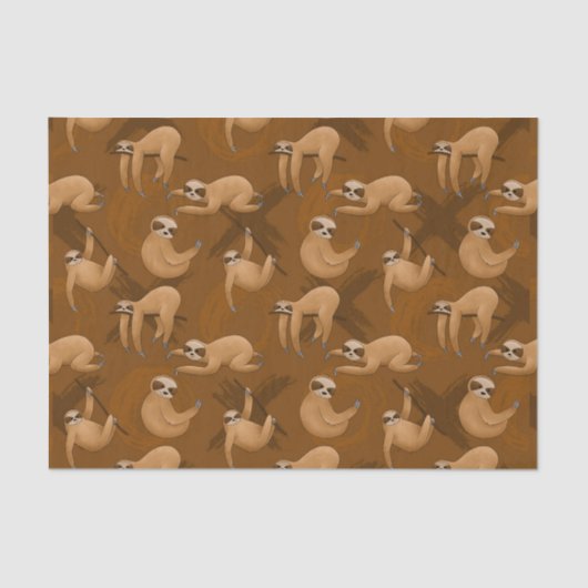 Cute sloth party elk doel tissuepapier (Voorkant)