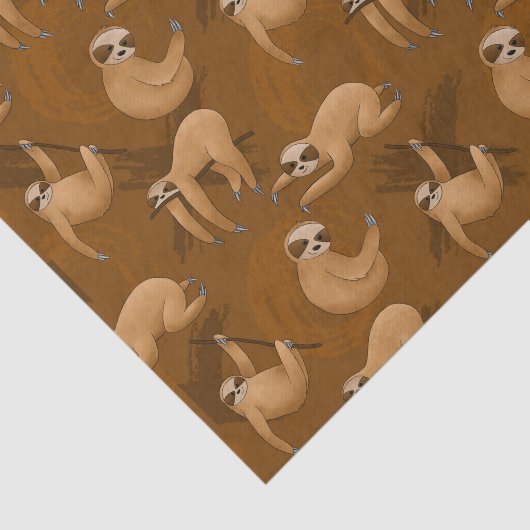 Cute sloth party elk doel tissuepapier (Detail)