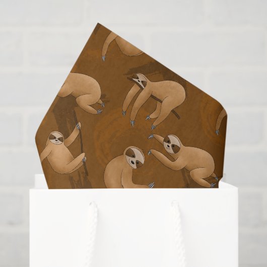 Cute sloth party elk doel tissuepapier (Cadeauzakje)