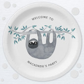 Cute Sloth Party Papieren Bordje