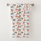 Cute Sloth Pattern Bad Handdoek (Insitu)