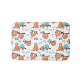 Cute Sloth Pattern Badmat (Voorkant)