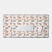 Cute Sloth Pattern Bureaumat (Keyboard & Muis)