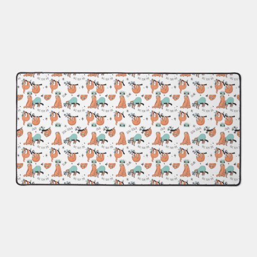 Cute Sloth Pattern Bureaumat (Voorkant)