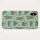 Cute Sloth Pattern Case-Mate iPhone Case (Achterkant (horizontaal))
