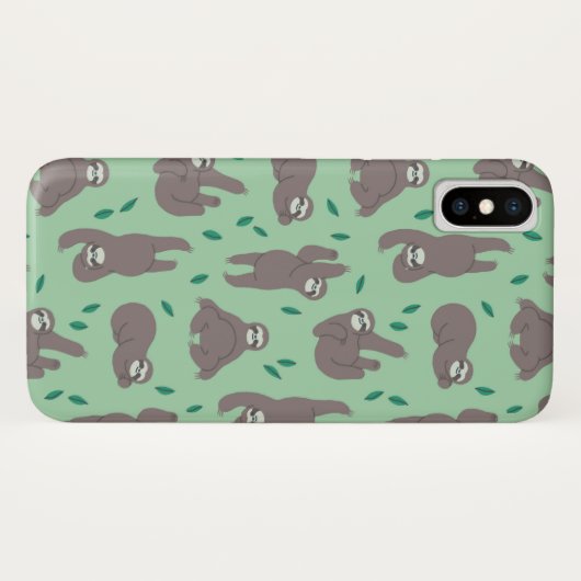 Cute Sloth Pattern Case-Mate iPhone Case (Achterkant (horizontaal))