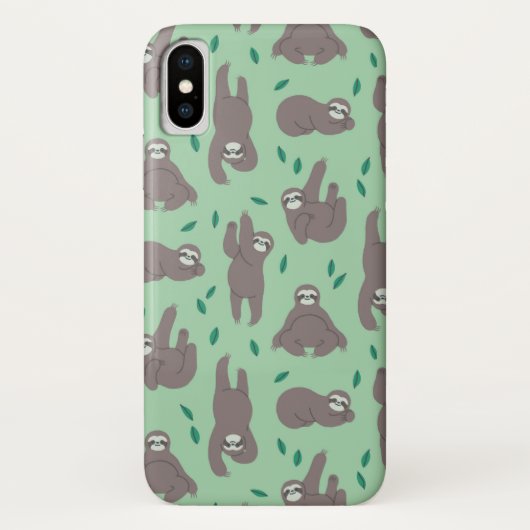 Cute Sloth Pattern Case-Mate iPhone Case (Achterkant)