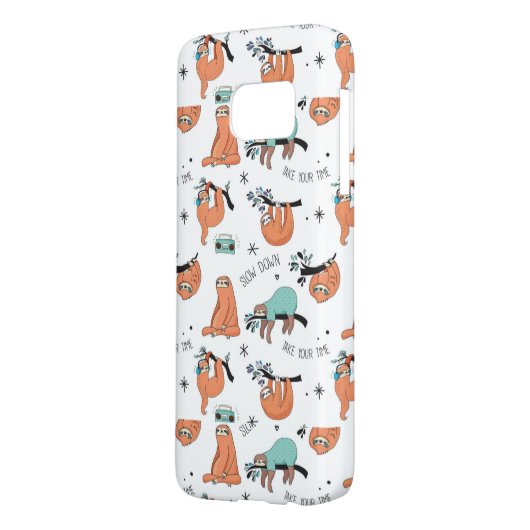 Cute Sloth Pattern Case-Mate Samsung Galaxy Hoesje (Achterkant Links)