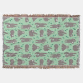 Cute Sloth Pattern Deken (Voorkant)