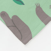 Cute Sloth Pattern Fleece Deken (Hoek)