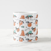 Cute Sloth Pattern Grote Koffiekop (Voorkant)