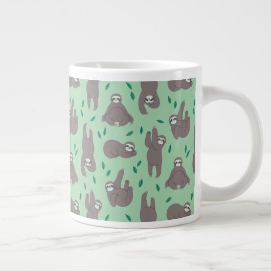 Cute Sloth Pattern Grote Koffiekop (Rechts)