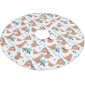 Cute Sloth Pattern Kerstboom Rok (Gekanteld)