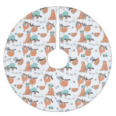 Cute Sloth Pattern Kerstboom Rok (Voorkant)