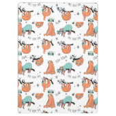 Cute Sloth Pattern Klembord (Achterkant)